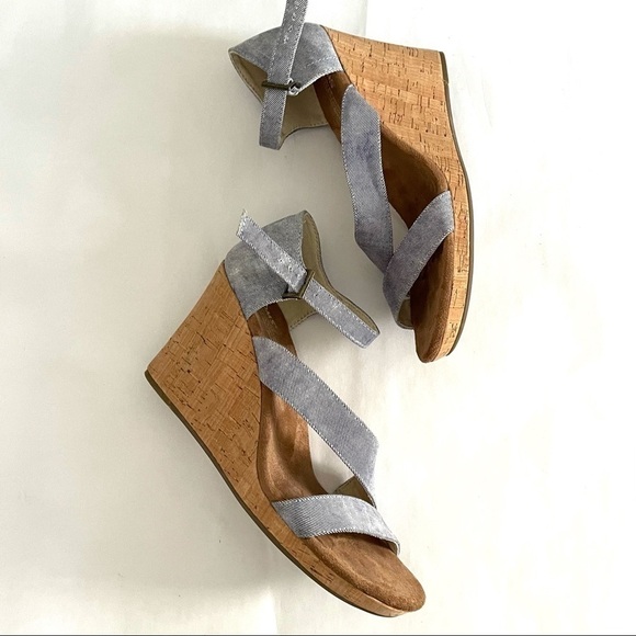 Clarissa slate blue wedge heel - Picture 11 of 15